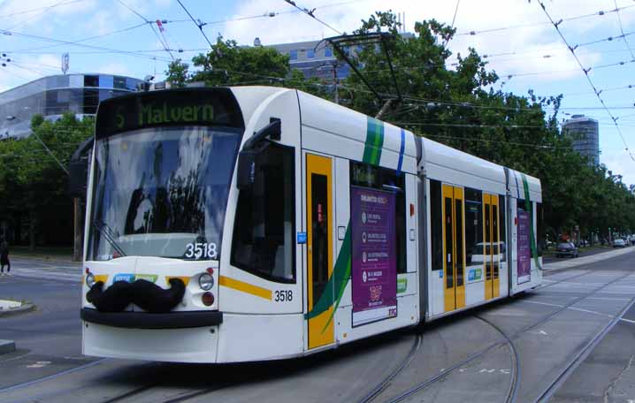 Yarra Bombardier tram 3518